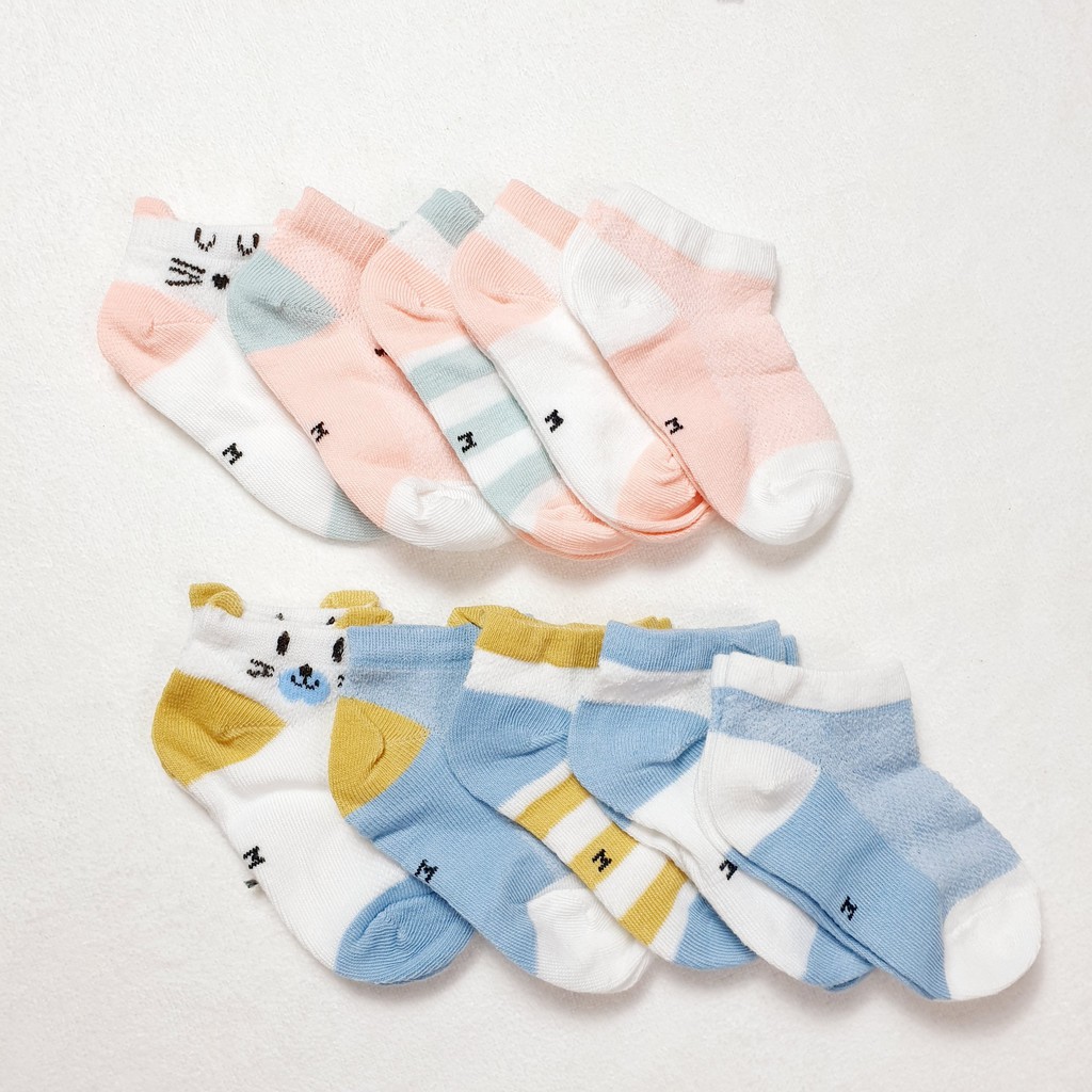 [Sét 5 đôi] Tất lưới cổ thấp Kid's Socks