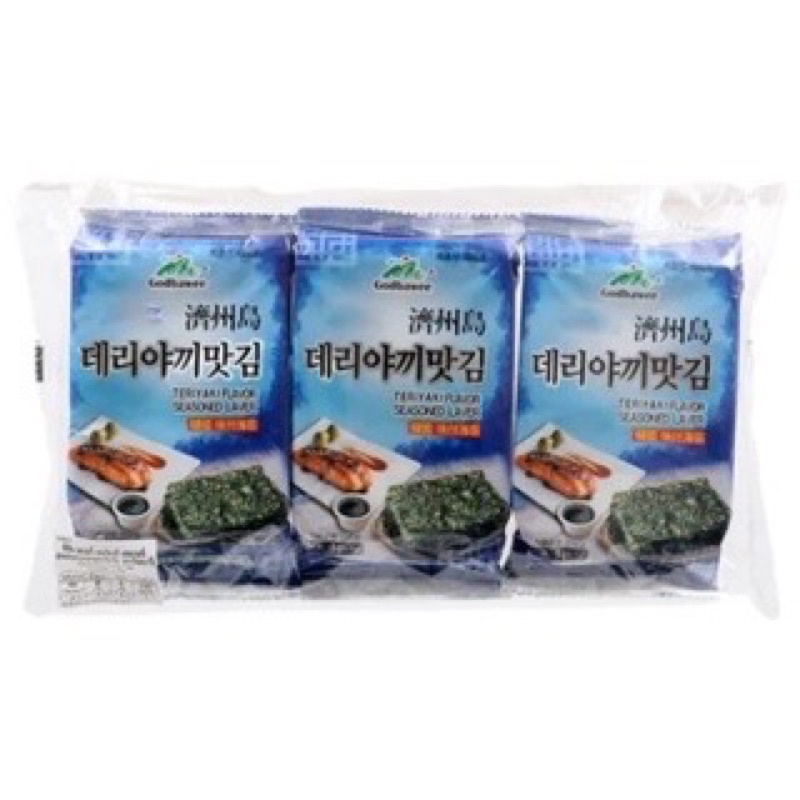 Rong Biển Ăn Liền Vị BBQ TERIYAKI Godbawee 5g Lốc 3 Gói