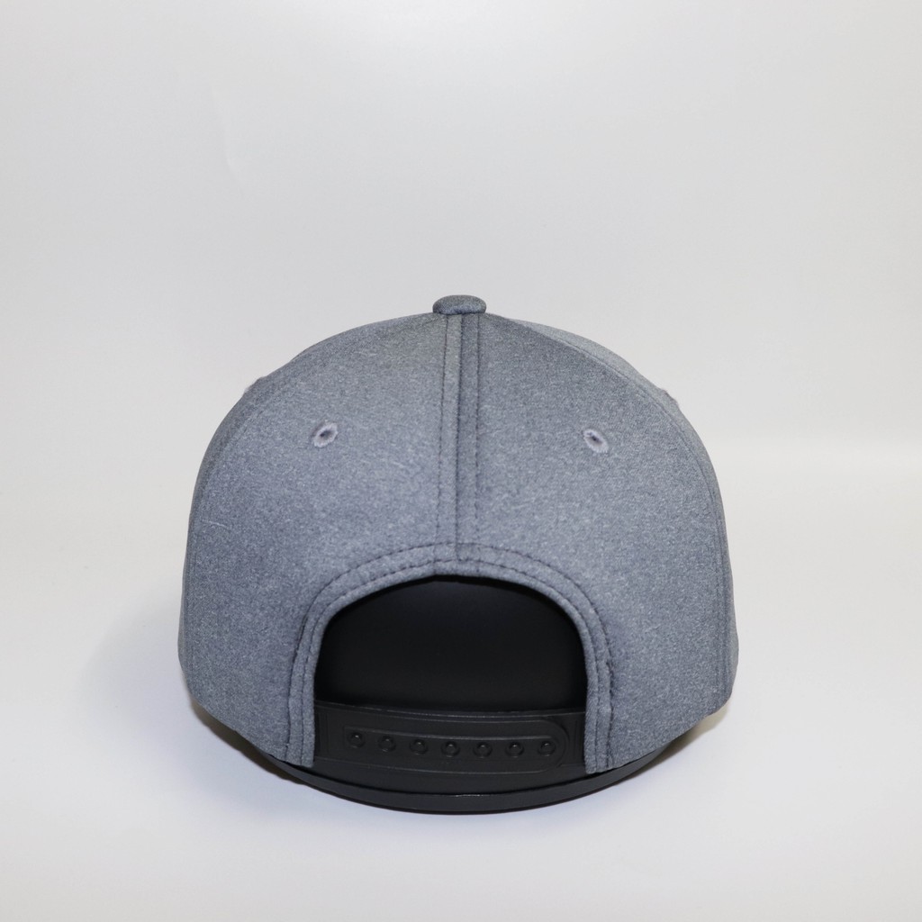 Mũ NHS Snapback Pre Full Xám Đậm Kết Đen PR003