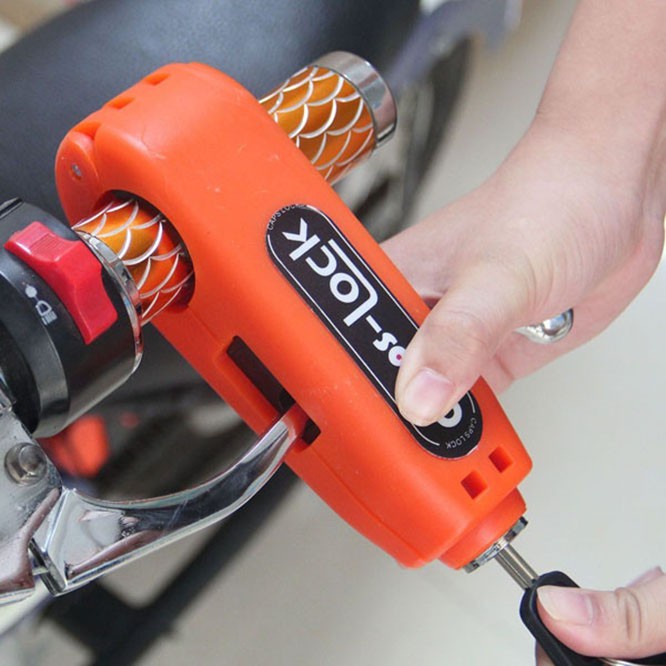 Khóa tay phanh kẹp thẳng chống trộm cho xe tay ga