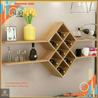 (Free Ship có hình thật) Kệ đựng rượu treo tường Nội Thất Ngọc Thịnh Đồng Nai