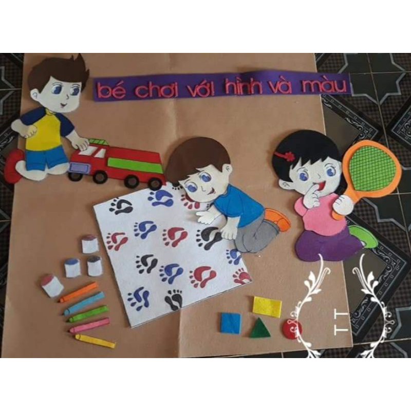 tranh nỉ trang trí góc