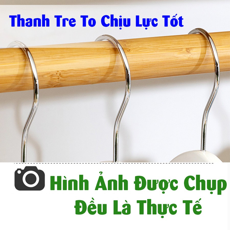 Giá kệ treo quần áo thông minh VANGO V19 gỗ tre tự nhiên cao cấp, Thiết kế có chỗ để giày đa năng tiện lợi, sang trọng