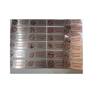 Bảng No Smoking, bảng cấm hút thuốc, bảng cấm smoking nhiều mẫu, biển cấm hút thuốc, bảng alu inox