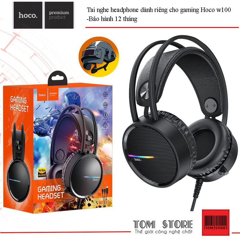 [Mã ELFLASH5 giảm 20K đơn 50K] Tai nghe headphone dành riêng cho gaming Hoco w100 -Bảo hành 12 tháng