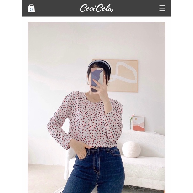 Áo hoa Ceci Cela size S newtag