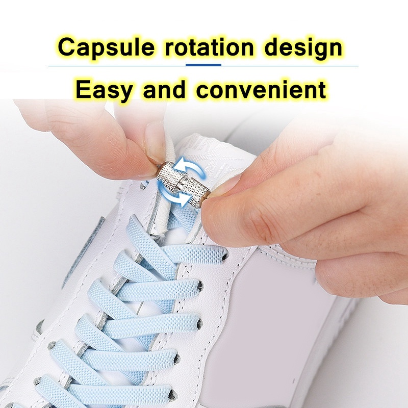 1 Cặp Dây Giày Co Giãn Không Cần Buộc Tiện Lợi