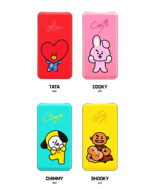 Sạc dự phòng BT21 5000mah ~ 10.000mah hàng Official.