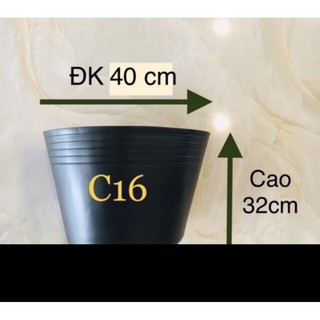 chậu nhựa C16 dầy dặn