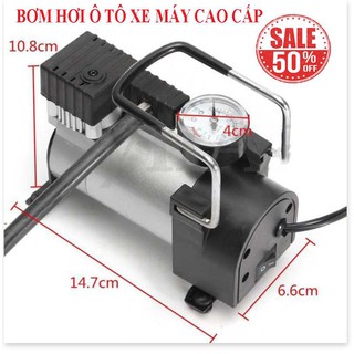 Máy Bơm Hơi Ô Tô Xe Máy Cao Cấp,Công Suất Lớn,Bơm Nhanh, Chắc Chắn Gọn Nhẹ, Dễ Dàng Mang Đi Bất Cứ Đâu,