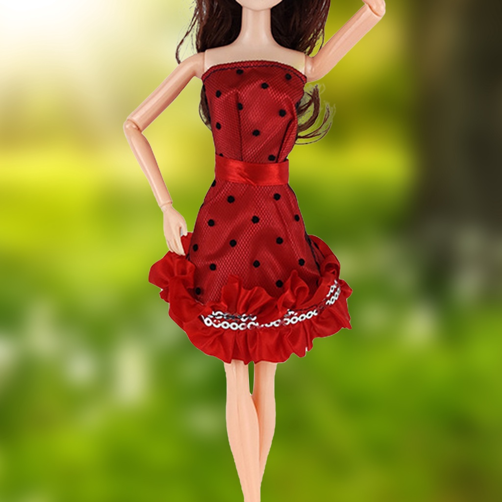 Đầm Ngắn Thân Thiện Với Da Cho Búp Bê