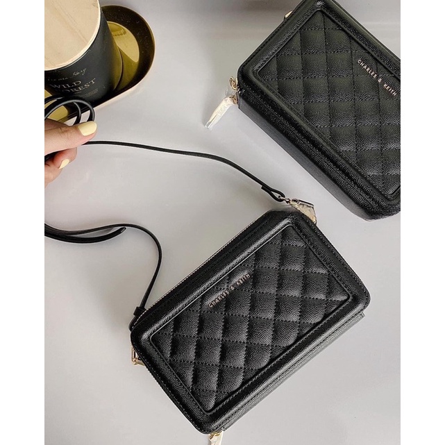 Túi hộp CNk Quilted Long Wallet
