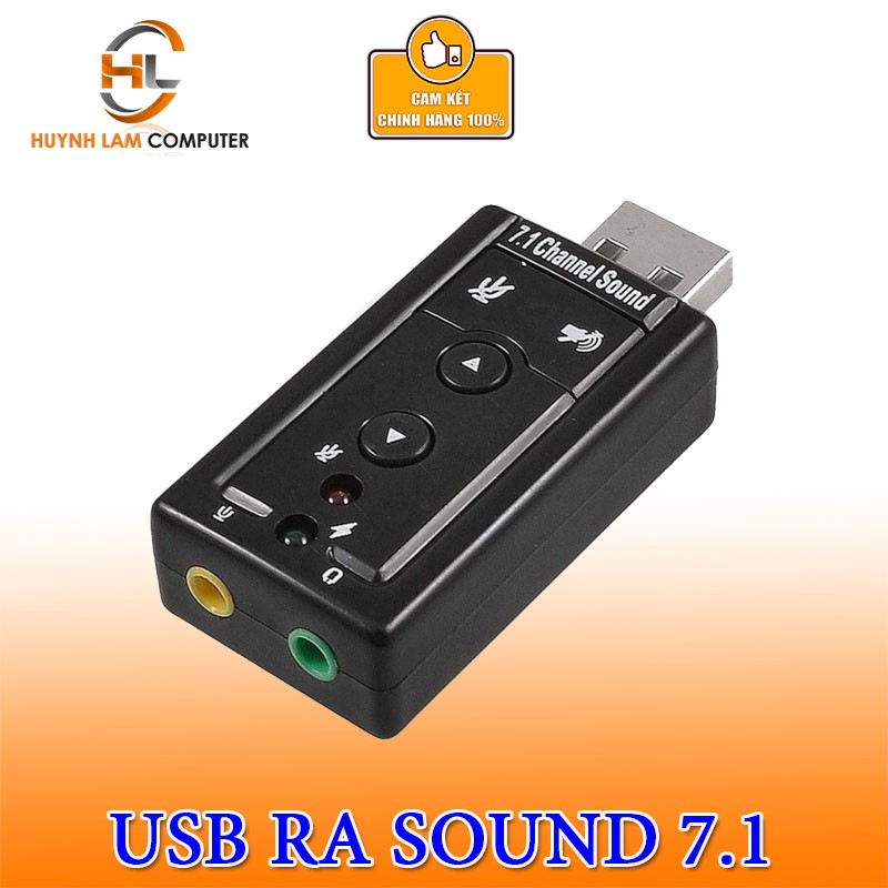 USB CAM Ra Sound 2 Cổng Jack 3.5 Âm Thanh 7.1 Âm Thanh Sóng Động