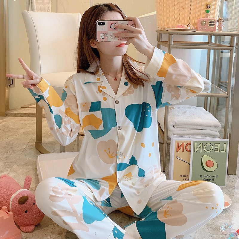 Pijama- Bộ Ngủ Nữ cotton dài tay quần dài DDCP01