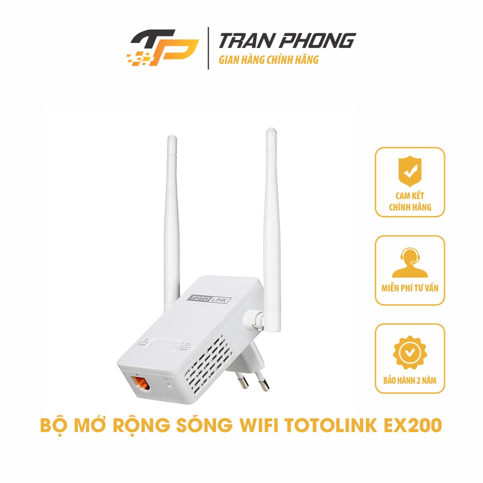 Bộ mở rộng sóng WiFi TOTOLINK EX200 - Hàng Chính Hãng