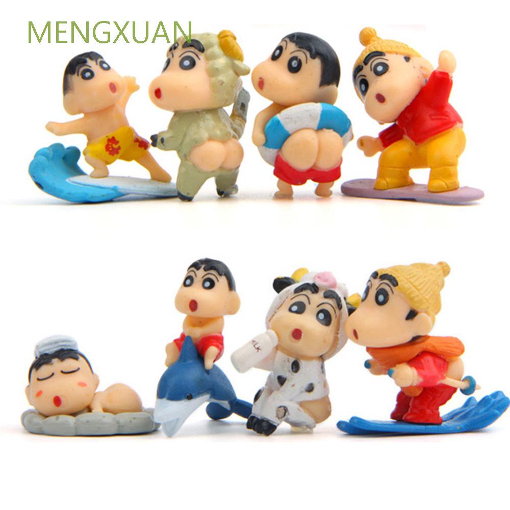 Set 8 Mô Hình Đồ Chơi Nhân Vật Trong Phim Hoạt Hình "Crayon Shin-Chan"