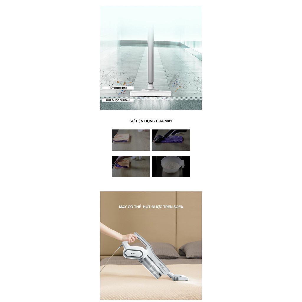 [ BẢO HÀNH 1 ĐỔI 1 ] Máy Hút Bụi Cầm Tay DEERMA DX700 | BigBuy360 - bigbuy360.vn