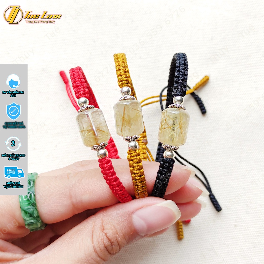 Vòng tay chỉ may mắn bện lu thống màu tóc vàng hợp mệnh mang lại tài lộc - Tuệ Lâm