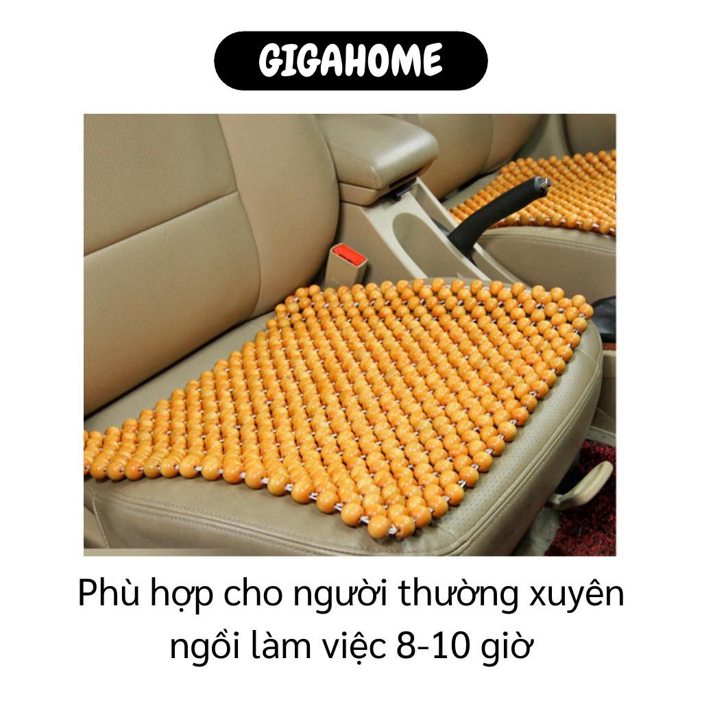 Miếng Đệm Lót Ghế GIGAHOME Miếng Lót Ghế Xe Hơi Có Hạt Gỗ, Chống Nóngg, Massage Cao Cấp 45cm 7464