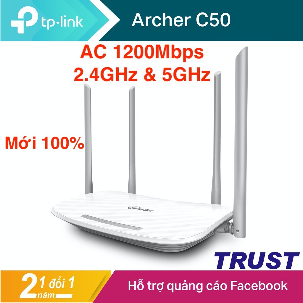 TP-Link Bộ phát wifi không dây (Thiết bị mạng) - AC 1200Mbps Archer C50 / AC 750Mbps DIR-806A- Hàng Chính Hãng