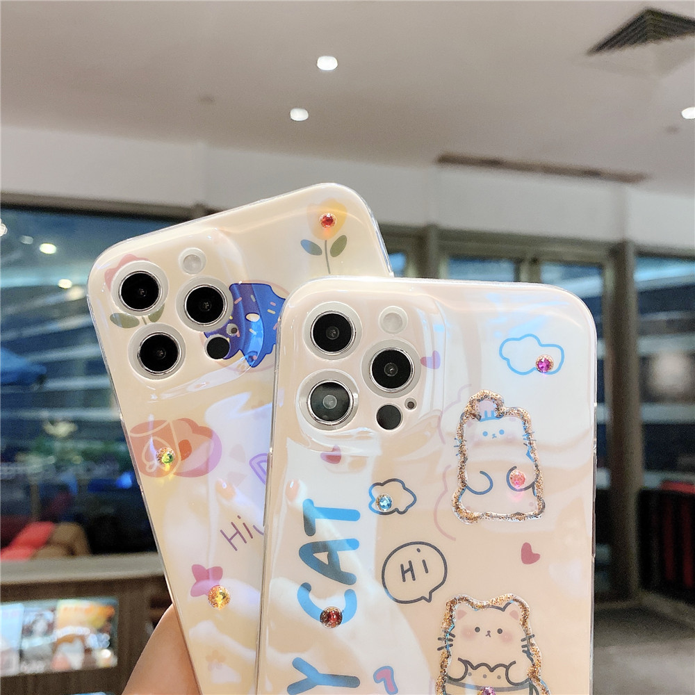 Samsung Galaxy S21 S20 FE S10 S9 Plus Note 20 Ultra 10 Pro 9 8 A72 A52 A32 A02S A12 A02 A50 A50S M02 Cute Cat's Anti-drop Mobile Phone Soft Case