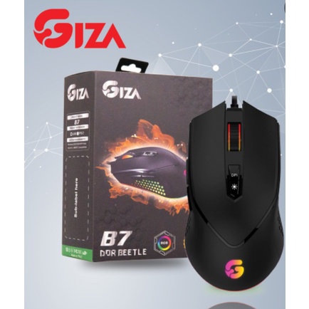 [Gaming Mouse] Chuột chuyên Game cao cấp GIZA B7 Dor Beetle, Led RGB, DPI 4000, BH 1 năm (Đen)
