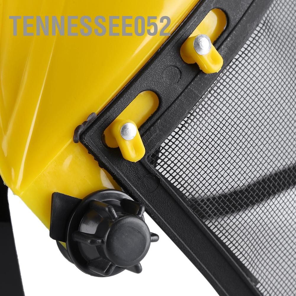 Tennessee052 Mũ bảo hiểm an toàn với tấm che lưới mặt để khai thác gỗ chổi quét rừng Bảo vệ