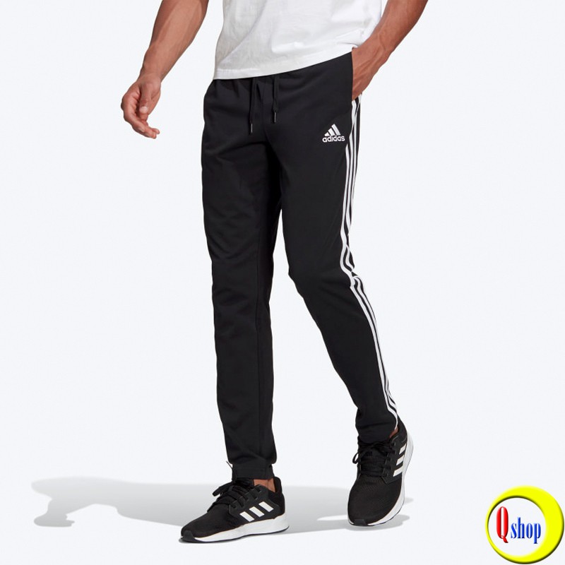 Quần 3 sọc Adidas ống côn gấu thẳng SINGLE JERSEY ESSENTIALS