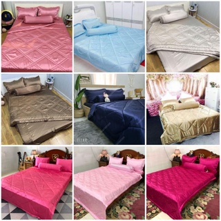 Bộ chăn ga và vỏ gối phi lụa mát mịn Baobaosstore , drap phi lụa m4 m6 m8 dành cho nệm thấp dưới 17cm