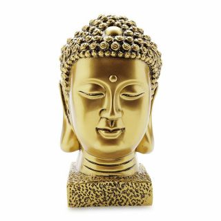 Tượng đá thờ cúng đầu phật 25cm màu đồng