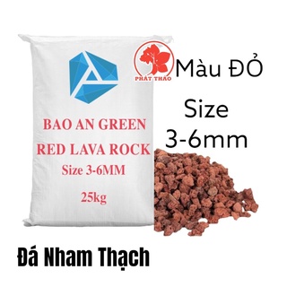 1kg đá lava đỏ nham thạch 3-6mm