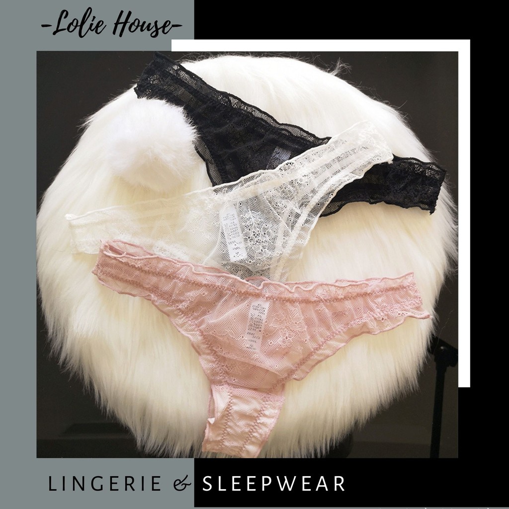 Quần lọt khe đuôi thỏ cáo cục bông dễ thương bằng ren voan lưới LOLIE HOUSE - LK10 | BigBuy360 - bigbuy360.vn