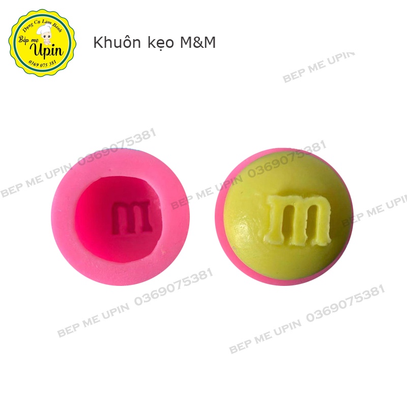 Khuôn silicon hình kẹo bi M&amp;M