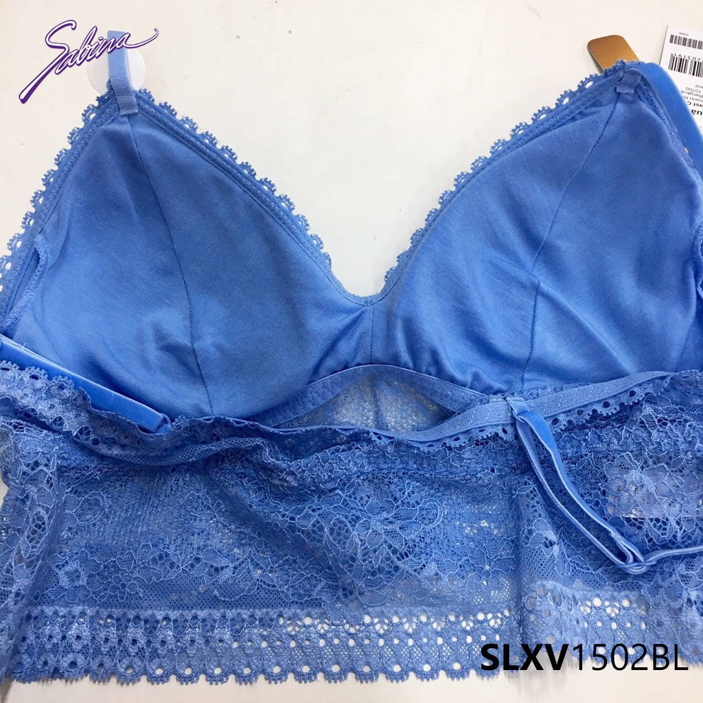 Combo Áo Lót Ren Quyến Rũ Mút Lót Kèm Rời Không Gọng Và Quần Đồng Bộ Màu Xanh Gorgeous By Sabina SLXV1502BL+SUXV1502BL | BigBuy360 - bigbuy360.vn