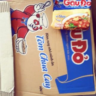 01 THÙNG MÌ GẤU TÔM CHUA CAY 30 GÓI  ( 63GAM × 30 GÓI) vị chua cay nam bộ