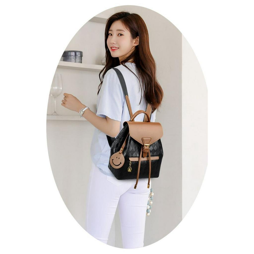 Balo nữ mini thời trang đi chơi da mềm thêu trám đẹp PK 513