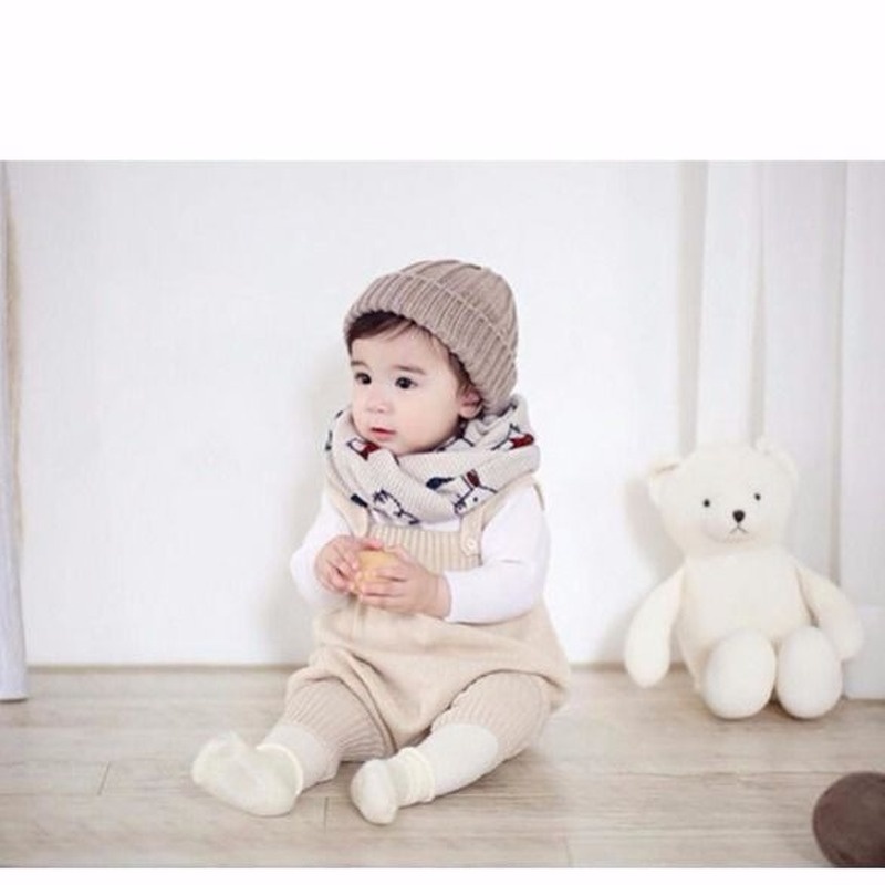 Bộ Áo Liền Quần Đan Len Thời Trang Xuân Thu Đông Cho Bé Trai Và Bé Gái