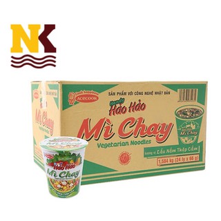 ACECOOK Mì Ly Hảo Hảo Handy Chay Thập Cẩm 24 ly x 66g
