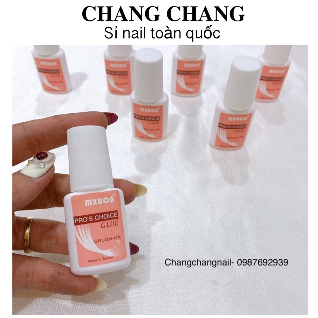 Set 5 lọ keo MXBon,keo dán móng giả MXBon