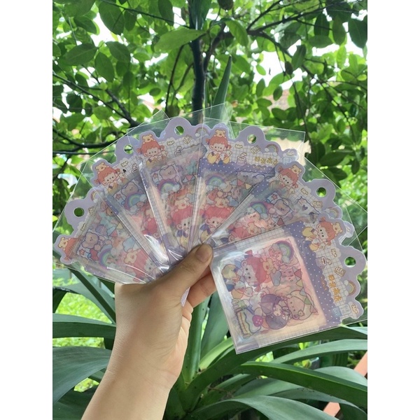 Sticker túi vuông 12 tấm