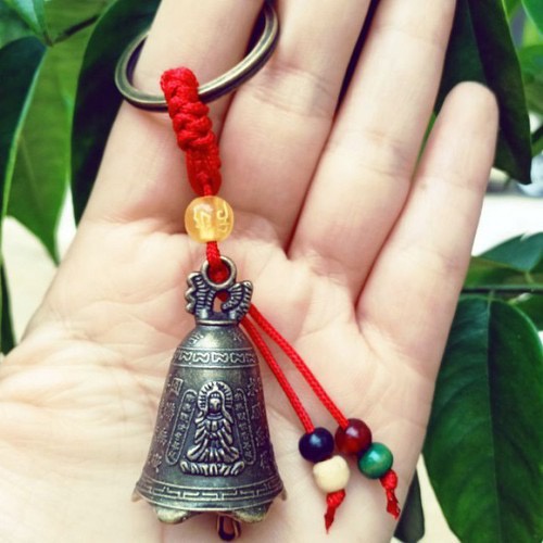 Dây treo ô tô treo chìa khoá, móc khoá phong thuỷ Phật Giáo xe oto Bình An May Mắn