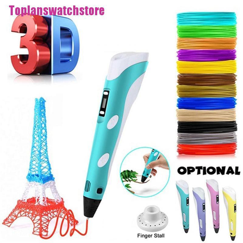 Bút In 3D + Màn Hình LCD + USB + 3 Sợi Tơ Tự Do PLA