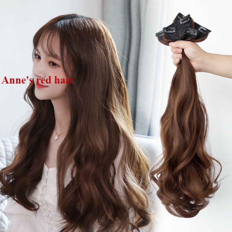Tóc giả xoăn dài nhuộm màu thời trang xinh xắn cho nữ