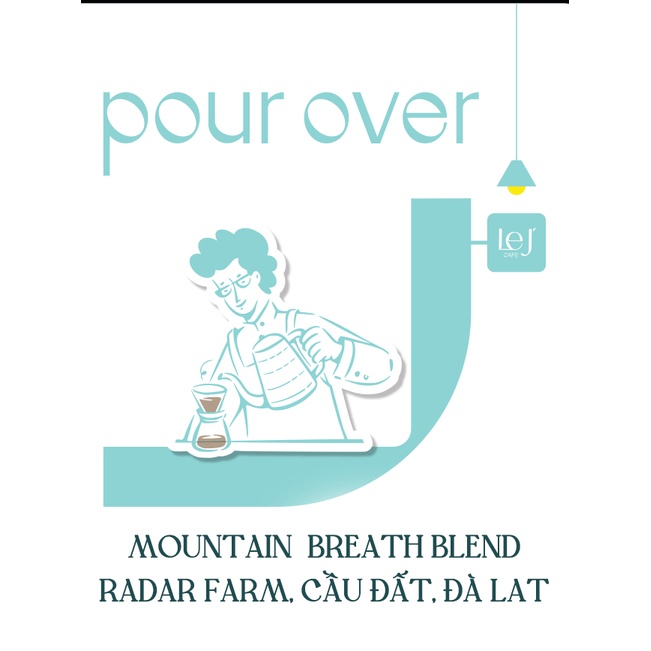 Cà phê rang xay Mountain Breath Radar coffee Cầu Đất, Đà Lạt _(xay sẵn /nguyên hạt) 200gram_Rang light cho Pour Over