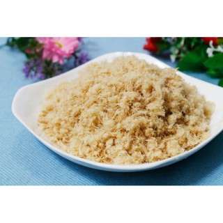 ruốc (hộp 300gram) thịt gà,chim bồ câu,cá chép có thêm vừng(mè) thơm lừng nhà làm nguyên liệu tại nông thôn