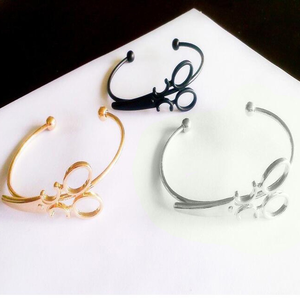 Vòng đeo tay hở kiểu dáng chiếc kéo mini lôi cuốn