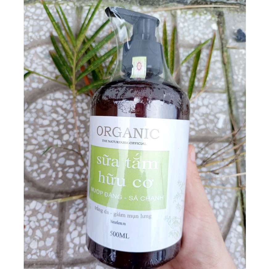 Sữa tắm sạch mụn,sáng da mướp đắng sả chanh chai 500ml