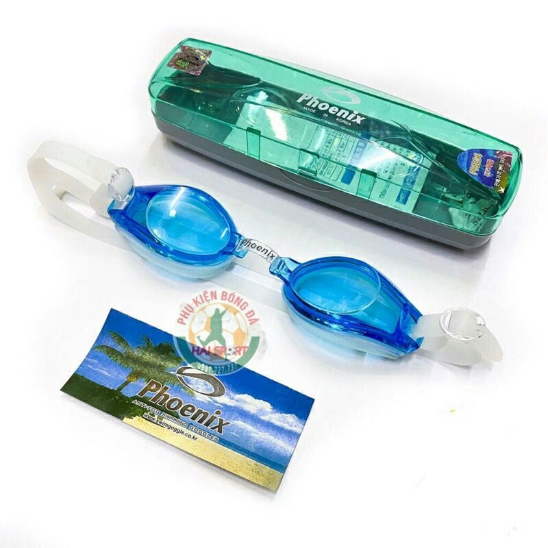 Kính bơi Phoenix 204 người lớn và trẻ em chống mờ chống nước chống tia Uv + Hộp