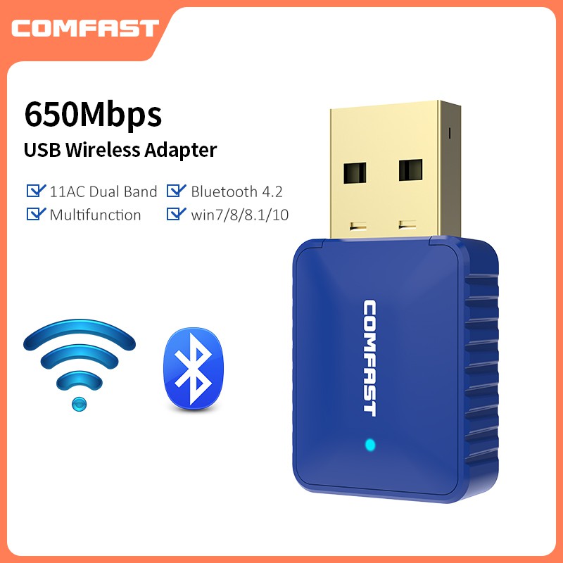 Usb Wifi Không Dây Comfast 5.8GHz 650Mbps