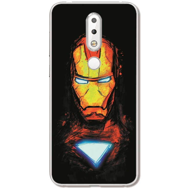 Nokia 6 2018/8.1/7.1/6.1/5.1/3.1/2.3 INS Cute Cartoon Avengers Soft Silicone TPU Phone Casing Hero iron Man Graffiti Case Back Cover Couple